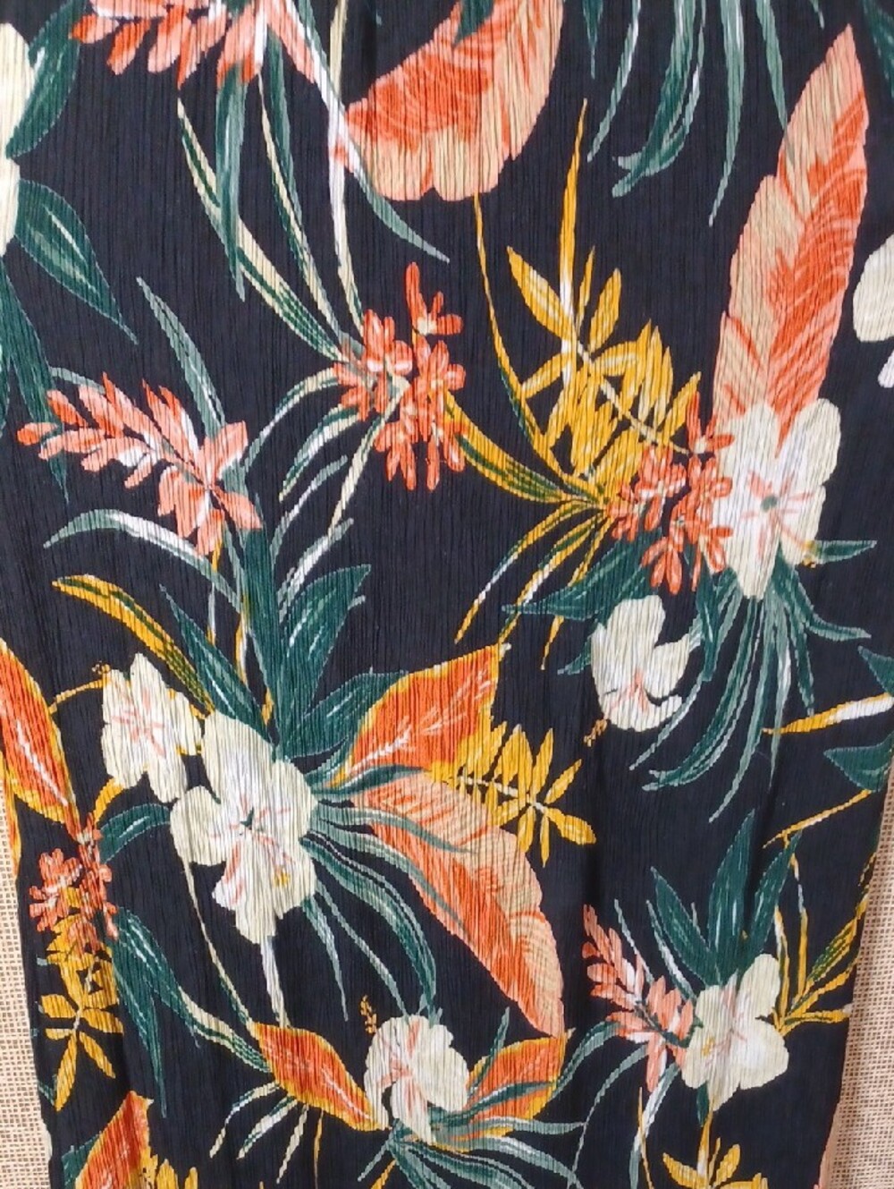 Patrons of Peace Black Floral Maxi Dress with Orange and Cream Details - Picture 7 of 12